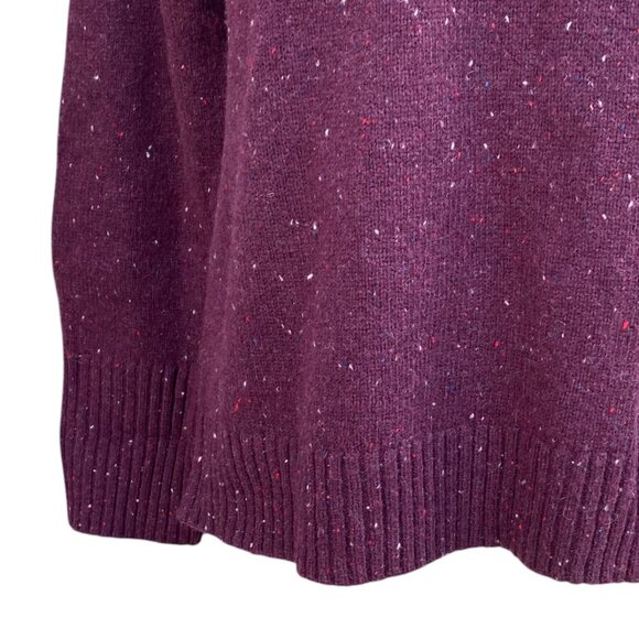 NWT C&C California Wool Turtleneck Sweater Sz L Burgundy Speckled Ski Cabincore - Picture 4 of 12